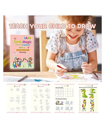 Buy 1 Get 1 Free - Sank Magic Practice 4 Books Pack + Pen + Refills @599 Only