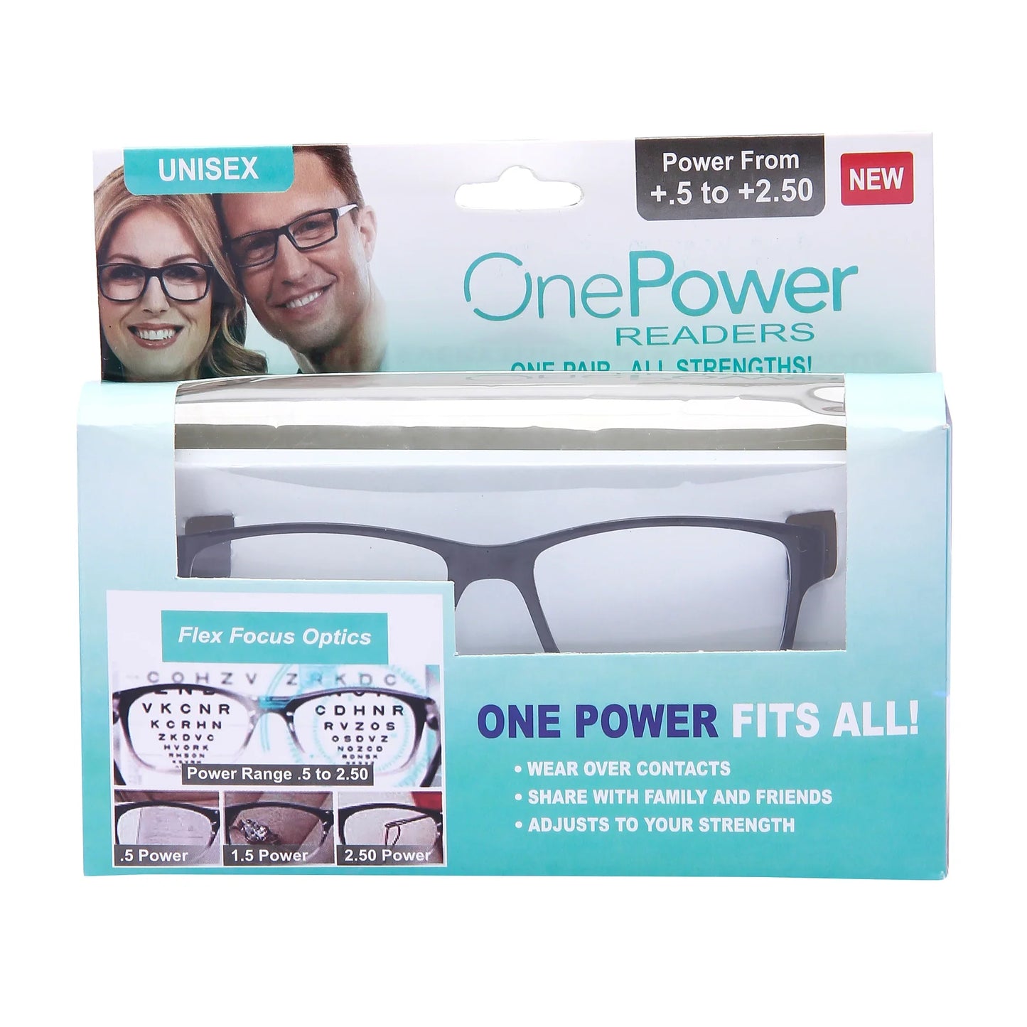 Buy 1 Get 1 Free AUTO FOCUS One Power Readers - AS SEEN ON TV! - Read Small Print and Computer Screens - no Changing Glasses - Flex Focus optics