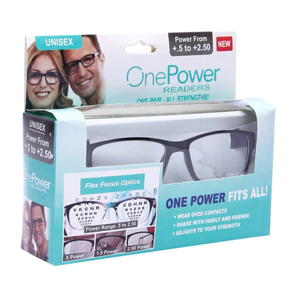 Buy 1 Get 1 Free AUTO FOCUS One Power Readers - AS SEEN ON TV! - Read Small Print and Computer Screens - no Changing Glasses - Flex Focus optics