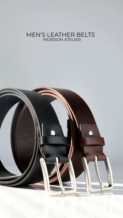 Buy 1 Get 1 FREE – Premium Leather Belts [Black+Brown] @499 Only